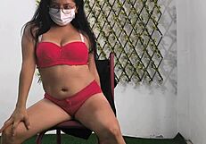 check out my curvy sister-in-law stripping and shaking huge ass in lingerie dance