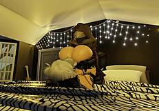 Knight Encounters Muse in Epic Bedroom Adventure