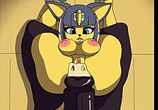 Big cocked entity fucks ankha's furry ass hard