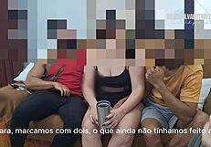 First time married anal creampie with two guys spitting cumshot in cuckold's mouth