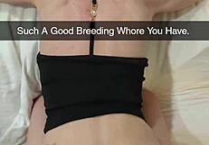 ovulating cheating milf wife begs daddy to breed her during snapchat fuck session