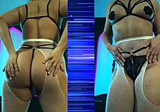 edging to ruin my own orgasm reacting to daisy taylor's trans assfucking in lingerie with dirty talk