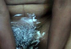 Lisette Shaves Hairy Pussy in Bathroom Solo