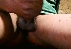 Beautiful solo babe strokes new monster big black cock with dirty talk handjob