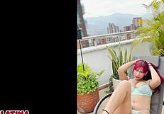 Big boob Scarlette Flame takes huge cock. Latina 18yo slut creampied in casting
