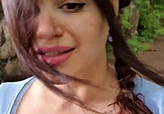hey check out this chubby latina milf flashing big tits ass groped outdoors