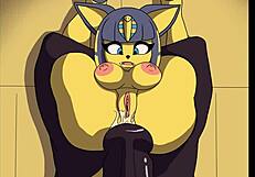 Big cocked entity fucks ankha's furry ass hard