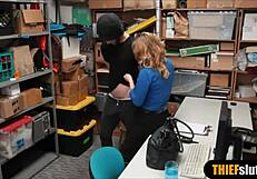 Busty Milf Lp Officer Commands Thief To Lick Her Wet Pussy In Office Uniform