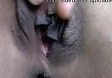 her tight shaved pussy takes my creampie load doggystyle with bouncing tits