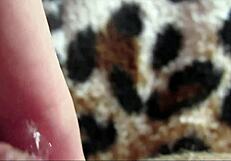 closeup tongue on big throbbing clit leads to explosive orgasm