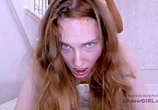 Blonde Teen Swallows Daddy's Cum at Audition?