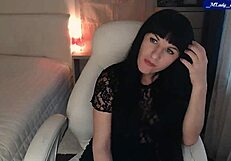 wow mlady jessy strips lingerie pinches nipples caresses clit in sexy tease!