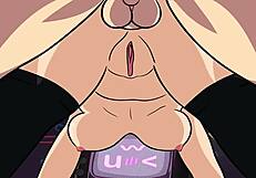 voyeur films shaved pussy getting fingered close up