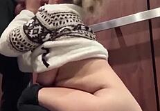 I got so horny after the bar we fucked rough public creampie style right in that elevator