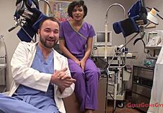 moaning in ecstasy as nurse jackie banes squirts from anal fingering and vibrator play