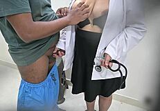 Curious doctor seduces horny patient into wild hospital fuck