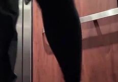 I got so horny after the bar we fucked rough public creampie style right in that elevator