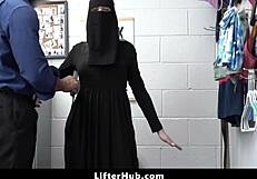 Police Officer Catches Hijab Arab Teen Shoplifter Rips Clothes Punishes Bent Over Doggystyle Cowgirl Office