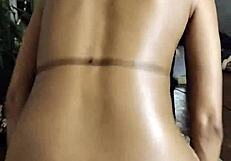 Hubby Couldn't Hold Back And Made His Hairy Wife Sit On His Cock