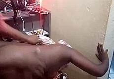african ebony bent over doggystyle with big pussy lips squirting wet