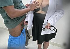 Curious doctor seduces horny patient into wild hospital fuck