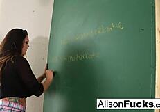 what if naughty alison tyler stayed after school to finger her wet pussy?
