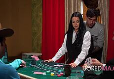 Damn! Devilish Casino Dealer PAYTON PRESLEE Gets FREE USED Hard!