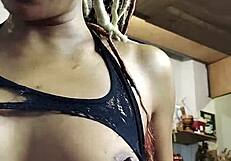 Hubby Couldn't Hold Back And Made His Hairy Wife Sit On His Cock