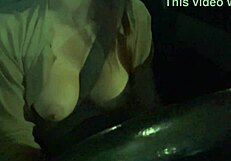 artemisia love flashes big tits nipples on night car ride smoking fetish
