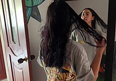 my 18 year old girlfriend goes wild fucking while parents are away