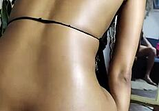 Hubby Couldn't Hold Back And Made His Hairy Wife Sit On His Cock