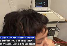 moaning in ecstasy as nurse jackie banes squirts from anal fingering and vibrator play