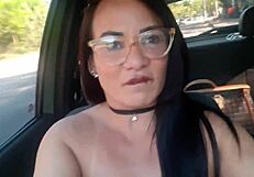 hidden car cam catches doctor fucking fit latina driver big tits cock ride