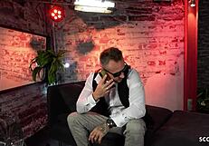 Curvy German Babe with Big Ass and Tits Seduces Boss for Creampie Cumshot