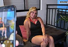 Blonde latina milf wife flaunts huge tits and wet pussy for photographer brian evansx