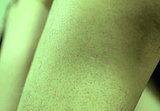 Indonesian teen in satin skirt no panties gets creampied deep