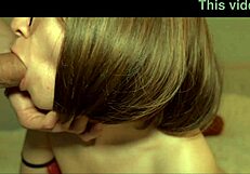 A young cutie in lingerie sucks big cock then gets creampied doggystyle by 18+ guy
