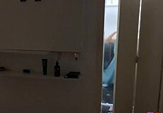 spying blonde shower changes till she catches me and punishes small cock