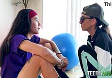 MY BEST FRIEND Sasha Tatcha AND Donatello Devine IN PETITE BLOWJOB ACTION