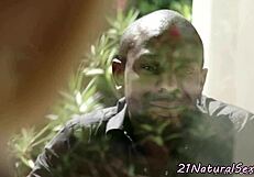 A curvy european babe with big tits gets fucked hard outdoors by monster cock.