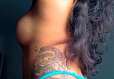 tattooed black prostitute flaunts ass pussy and cock sucking skills