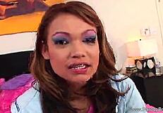 Hairy Asian Teen Pounds Monster BBC in Vintage Parody Fuck