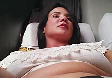 brunette amateur rages at bus company by fingering pussy and ass publicly outdoors