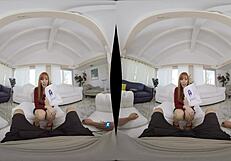 Lauren Phillips blackmailed as stepmom in MilfVR VR scene