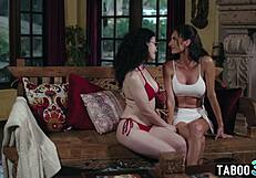 big titted milf silvia saige munches lyra lockhart's hairy teen pussy