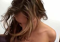 skinny tiffany holiday bent over in threesome begs for double penetration anal creampie finish