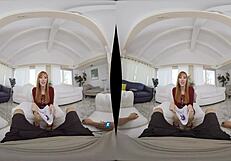 Lauren Phillips blackmailed as stepmom in MilfVR VR scene