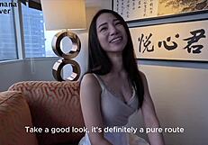 Tall shy Taiwanese cashier pounded by Chinese stud's cock in Taipei hotel banana play