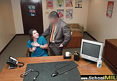 Nurse Stepmom Fucks Stepdaughter's Principal Hardcore Hospital Doggystyle