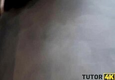 tutor's short hair sways as she cheats with teen disciple 😈...